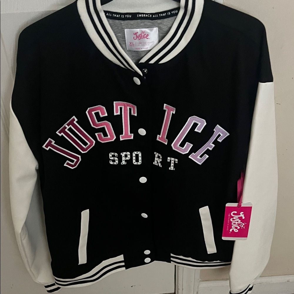 Justice Black and White Sport Jacket